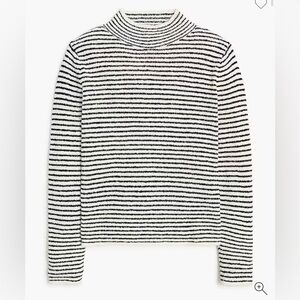 J.Crew Striped mockneck pullover sweater